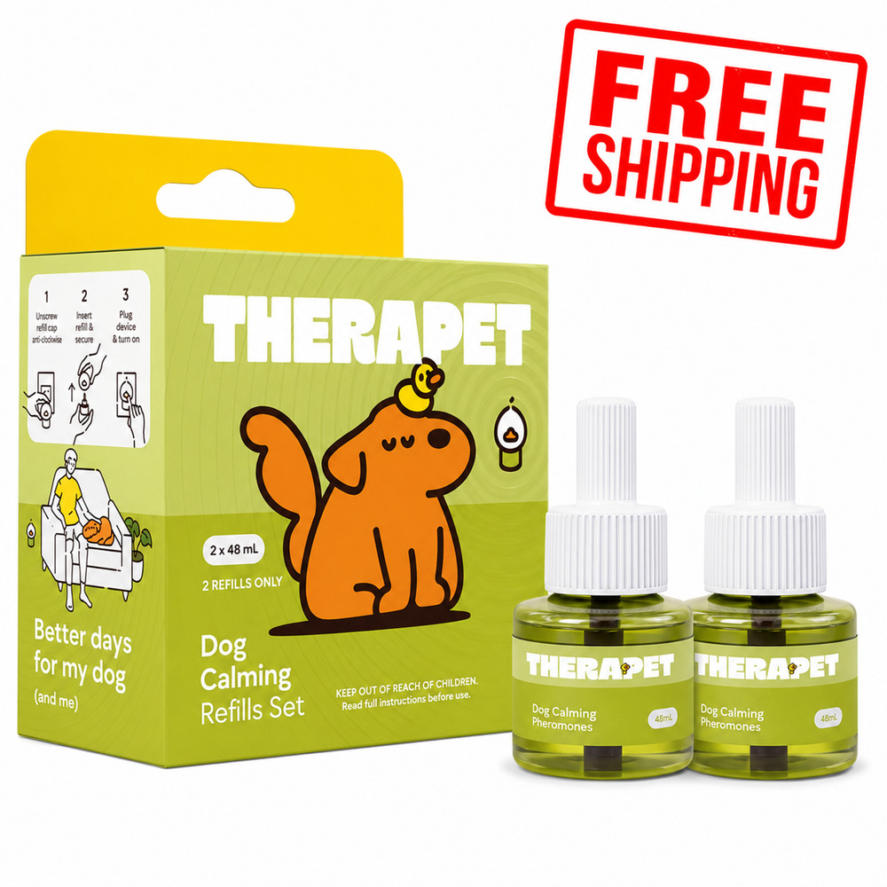 THERAPET Dog Calming Refills Set 2 x 48mL Pheromone Refills for Calming Diffuser